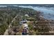Scenic aerial view of beautiful homes along the waterfront with private docks and lush surroundings at 1464 Dupree Creek Rd, Awendaw, SC 29429