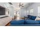 Spacious living room with hardwood floors, a sectional sofa, and lots of natural light at 1516 Oldenburg Dr, Mount Pleasant, SC 29466