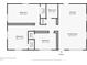 Detailed floor plan showcasing three bedrooms, one bathroom, kitchen, and living room layout with dimensions at 1563 Traywick Ave, Johns Island, SC 29455