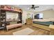 Spacious bedroom featuring a makeup vanity, a bed and carpet at 1739 Indigo Island Dr, Hanahan, SC 29410