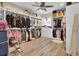 A spacious walk-in closet features ample shelving and storage for clothes and accessories at 1739 Indigo Island Dr, Hanahan, SC 29410