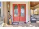 Beautiful entry with red double doors, a welcoming mat, and decorative accents at 1739 Indigo Island Dr, Hanahan, SC 29410