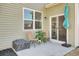 Back patio area with outdoor seating and sliding glass doors at 202 N Light Way, Summerville, SC 29486