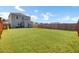 Expansive backyard with artificial turf, wood fence, and two-story home at 202 N Light Way, Summerville, SC 29486