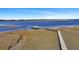 Aerial view of a wooden pier extending into the bay at 2028 Ironstone Aly, Charleston, SC 29407