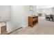 Open bonus room with carpet, dining table, and foosball table provides ample space for Gathering activities at 221 Waning Way, Charleston, SC 29492