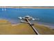 Aerial view of pier and deck area with slips for boats at 2305 Sturgeon, Johns Island, SC 29455