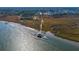 Scenic aerial view of waterfront community pier and dock at 2305 Sturgeon, Johns Island, SC 29455