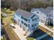 Stunning aerial view of a coastal home with multi-level decks and boat parking at 2305 Sturgeon, Johns Island, SC 29455