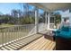 Relaxing screened porch with an outdoor sofa and a coffee table overlooking a green backyard, ideal for leisure at 2305 Sturgeon, Johns Island, SC 29455