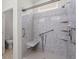 Spacious shower with handicap accessibility features and built-in shelves at 316 Knawl Road, Moncks Corner, SC 29461