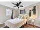 Neutral bedroom featuring a ceiling fan, soft lighting and stylish decor at 4203 Marilyn Dr, North Charleston, SC 29418