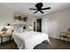 Comfortable bedroom with plush carpet, ceiling fan, and closet at 4203 Marilyn Dr, North Charleston, SC 29418