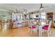 Modern kitchen with stainless steel appliances and an eat-in island at 502 W Ashley Ave, Folly Beach, SC 29439