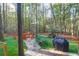 Inviting backyard featuring a fire pit with Adirondack chairs, perfect for outdoor gatherings at 635 Fair Spring Dr, Charleston, SC 29414