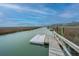 Picturesque waterfront featuring private dock offering scenic views and access to the tranquil waterway for boating and recreation at 944 Hammocks Way, Edisto Island, SC 29438