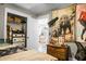 Cozy bedroom has a walk-in closet, hardwood floors, and large wall decorations at 103 Sprucewood Dr, Summerville, SC 29485