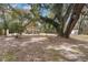 Lush backyard with large trees and ample space for gardening at 104 Gervais St, Walterboro, SC 29488