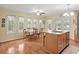 Eat-in kitchen with dining table, chairs and a double sink at 104 Gervais St, Walterboro, SC 29488
