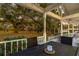 Covered porch offering an outdoor seating area with views of the expansive yard and mature trees at 104 Gervais St, Walterboro, SC 29488