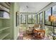 Bright and airy sunroom with large windows, comfortable seating, and natural light at 1409 Dune Loft Villas, Seabrook Island, SC 29455