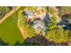 Expansive aerial view of home near tranquil pond surrounded by lush trees offering privacy at 1427 Shell Fish Ct, Mount Pleasant, SC 29466
