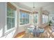 Breakfast nook with large windows, wood floors and views of mature trees at 1427 Shell Fish Ct, Mount Pleasant, SC 29466