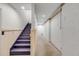 Spacious basement with painted concrete walls, recessed lighting, and a modern staircase at 172 Mary Ellen Dr, Charleston, SC 29403