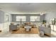 Bright basement featuring a seating area with a stylish rug and decor at 1886 Capri Dr, Charleston, SC 29407