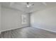 This is a bedroom featuring a ceiling fan, window, and laminate flooring at 191 Blackstone Dr, Moncks Corner, SC 29461