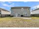 Backyard featuring a gray vinyl sided house, patio, fence and a patch of green grass at 233 Old Carolina Dr, Goose Creek, SC 29445