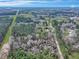 Wide aerial shot showcases the property with multiple structures, lush landscapes, and surrounding greenery at 242 Weathers Farm Rd, Bowman, SC 29018