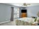 Comfortable bedroom with ceiling fan, window with blinds, and a chest of drawers at 2788 Carolina Isle Dr, Mount Pleasant, SC 29466
