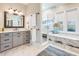 Serene bathroom with a modern glass shower and vanity with a sleek design at 3204 Waterway Blvd, Isle of Palms, SC 29451