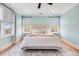 Bright and airy bedroom featuring a king bed, custom headboard, and two side tables at 3204 Waterway Blvd, Isle of Palms, SC 29451