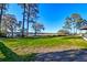 Expansive green lawn leading to waterfront with mature trees offering natural beauty, privacy, and serene views at 4009 Ballovista Rd, Johns Island, SC 29455