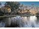 Picturesque pond featuring a fountain, surrounded by lush greenery and mature trees, enhancing the property's serene setting at 4009 Ballovista Rd, Johns Island, SC 29455