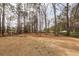 Large, partially fenced backyard provides a serene outdoor space with mature trees at 413 Renau Blvd, Summerville, SC 29483