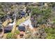 High angle view of the home, outbuildings, and outdoor living areas at 4462 Francis Yonge Way, Hollywood, SC 29449