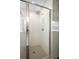 Shower features subway tile, rain shower head and glass doors at 707 Alma Square Dr, Moncks Corner, SC 29461