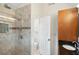 Luxurious bathroom with tiled shower, granite countertop, and modern fixtures at 1278 Deep Water Dr, Mount Pleasant, SC 29464