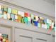 A close-up of a unique and colorful stained-glass window at 1278 Deep Water Dr, Mount Pleasant, SC 29464