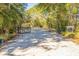 Inviting driveway and gated entrance amidst lush greenery, enhancing the property's curb appeal and privacy at 1420 Polly Point Rd, Wadmalaw Island, SC 29487