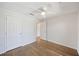 Bright, spacious bedroom with ceiling fan and hardwood floors at 1530 Fort Johnson Rd # 3F, Charleston, SC 29412