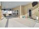 Spacious covered patio with a barbecue, ceiling fan, with a view into the backyard at 1633 Pimlico Blvd, Moncks Corner, SC 29461