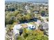 Aerial view featuring the home's light colored siding, roof and location in the neighborhood at 18 Wills Way, Isle of Palms, SC 29451