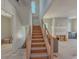 Newly constructed stairs with wood treads and stainless steel railing at 18 Wills Way, Isle of Palms, SC 29451