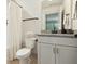 Cozy bathroom featuring granite countertops, a modern vanity, and a shower-tub combination at 1818 Orangeburg St, North Charleston, SC 29405