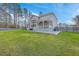 A large backyard provides plenty of room for outdoor activities, complemented by a charming covered patio at 1880 Bacons Bridge Rd, Summerville, SC 29485