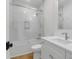 Bright bathroom with tub and shower combo, white vanity, and natural light at 4176 Victory Pointe Dr, Mount Pleasant, SC 29466